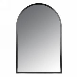 Large arched mirror with black edge