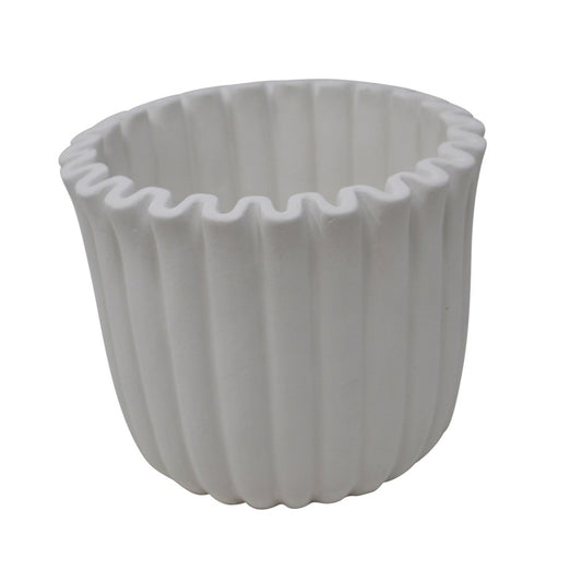 Rounded fluted pot
