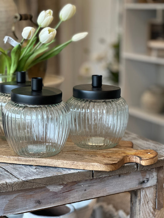 Glass jar with lid