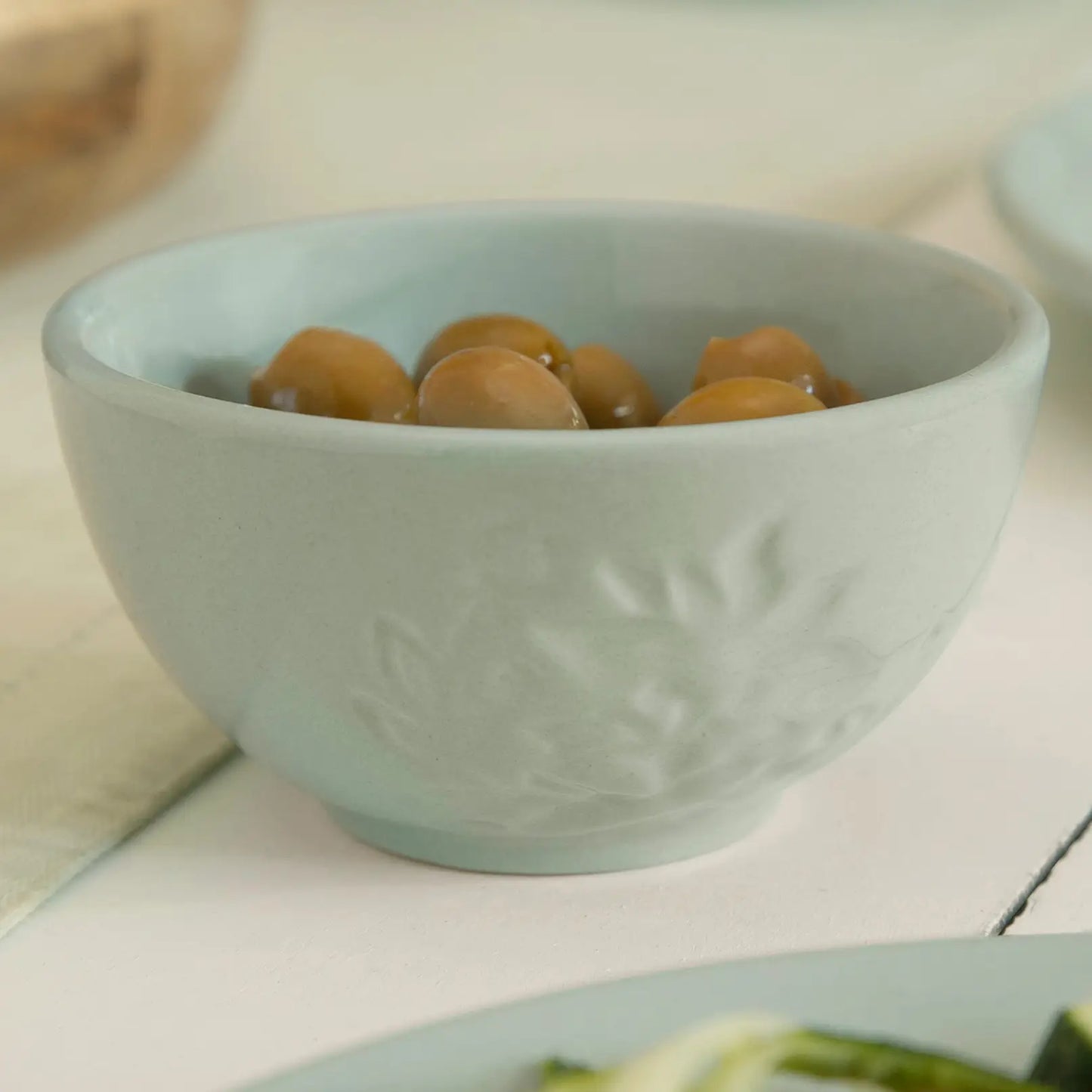 Upper Crust Ceramic Dessert Bowl-Aqua Blue