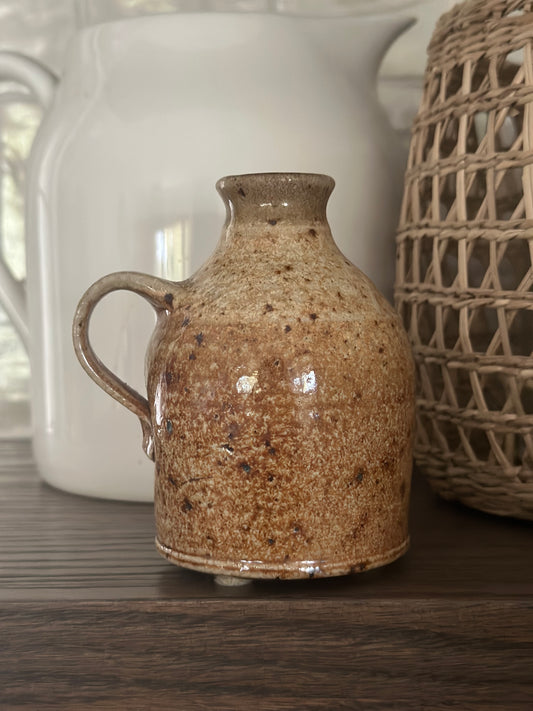 Vintage speckled jug with handle