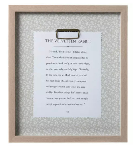 The Velveteen Rabbit Framed