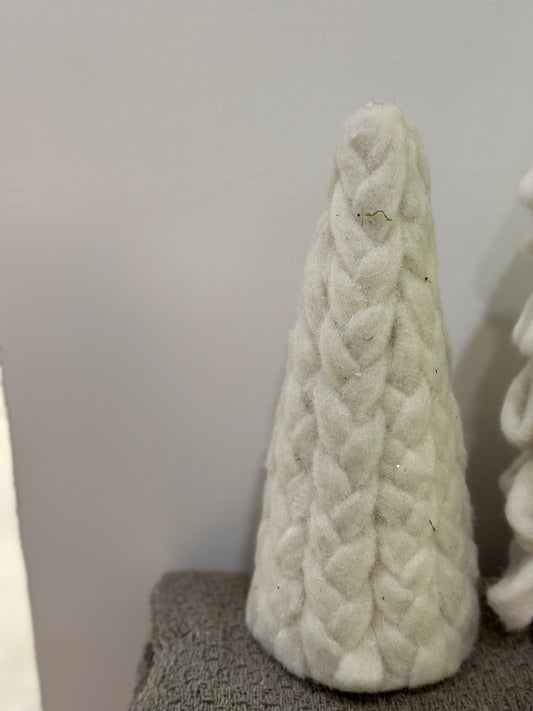 White woven yarn tree “braided”