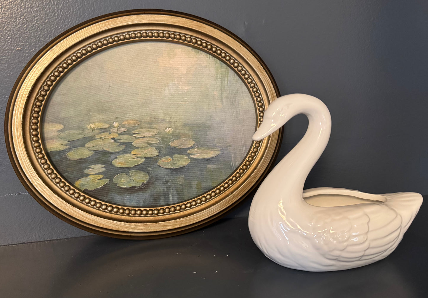 Oval Water Lillies Wall Art