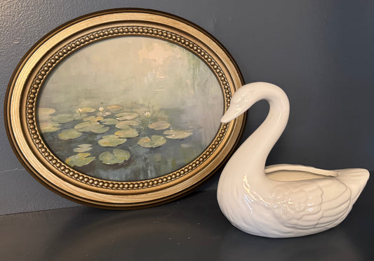 Oval Water Lillies Wall Art