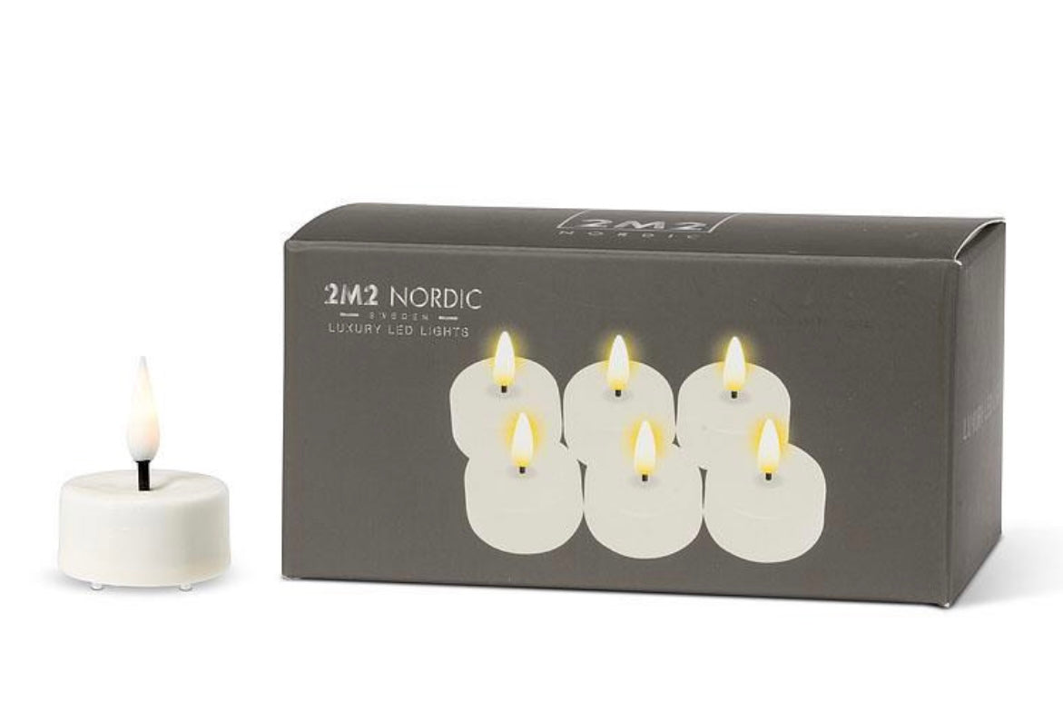 LED Tealight Set of 6-Sand