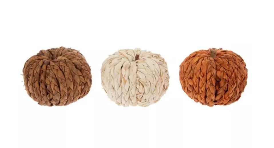 Small Cornhusk Pumpkins-3 Colors