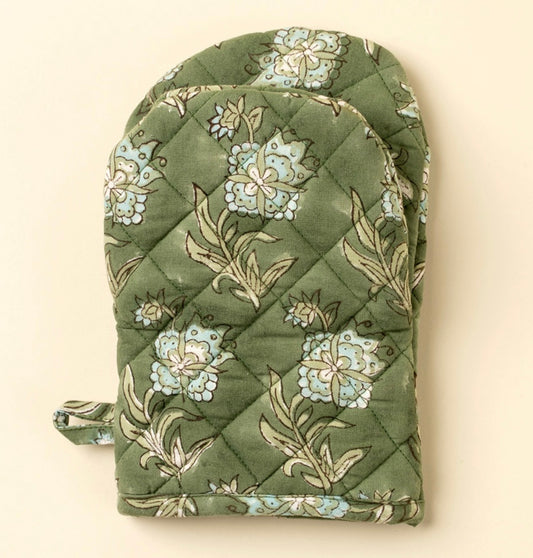 Indaba Elowen Block Print Oven Mitt