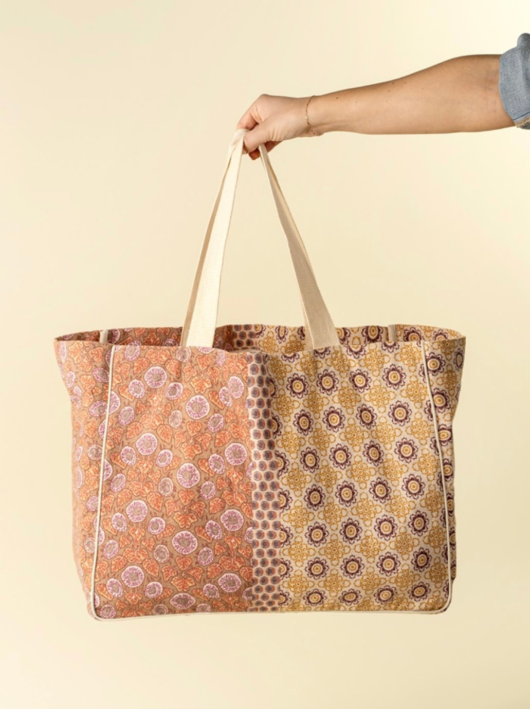 Indaba Cleo Market Bag-Peach