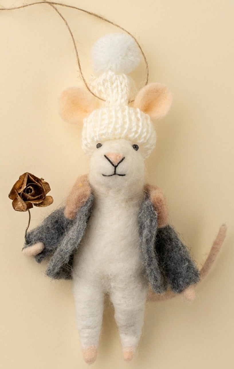 Gilded Rose Glen Mouse Ornament