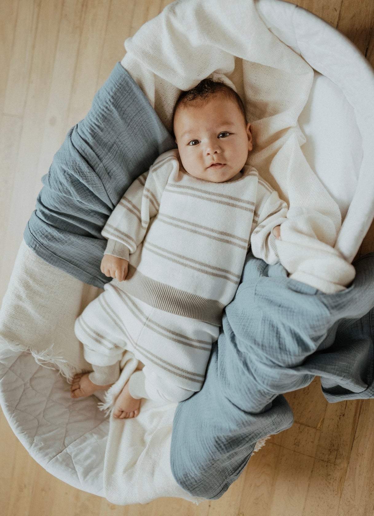 Blue Muslin Swaddle