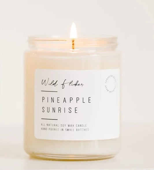 Pineapple Sunrise Soy Wax Candle-Single Wick