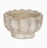 Scallop Cement Bowl-Large