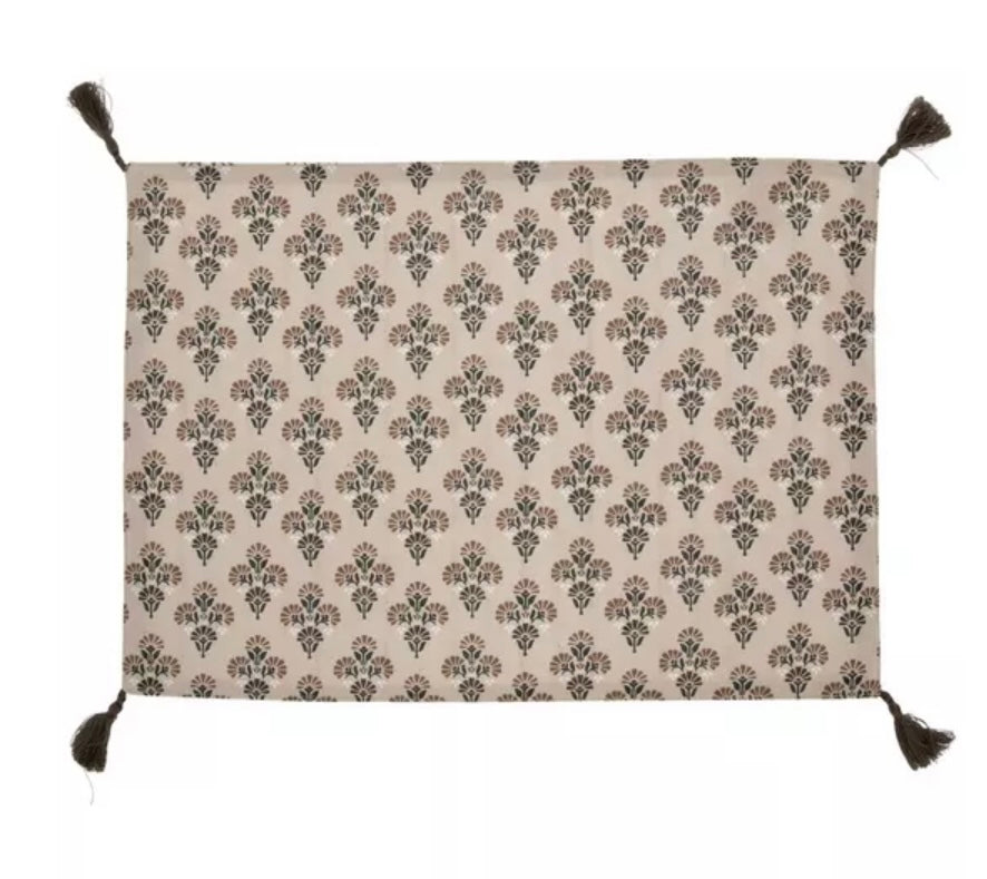 Reversible Placemat-Brown Floral