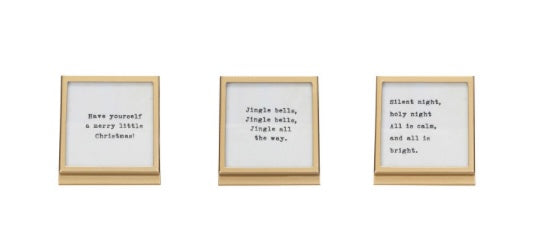 Square Metal/Glass Framed Sayings