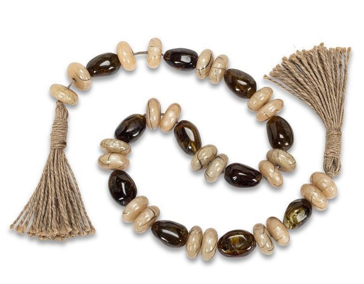 Glass Bead Garland-Brown