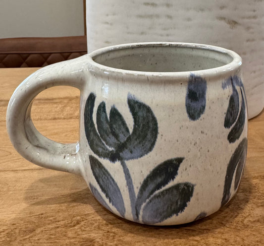 Handmade Mug-Blue Flowers