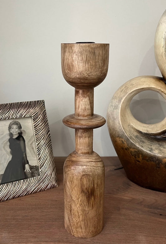 Wood Candle Holder