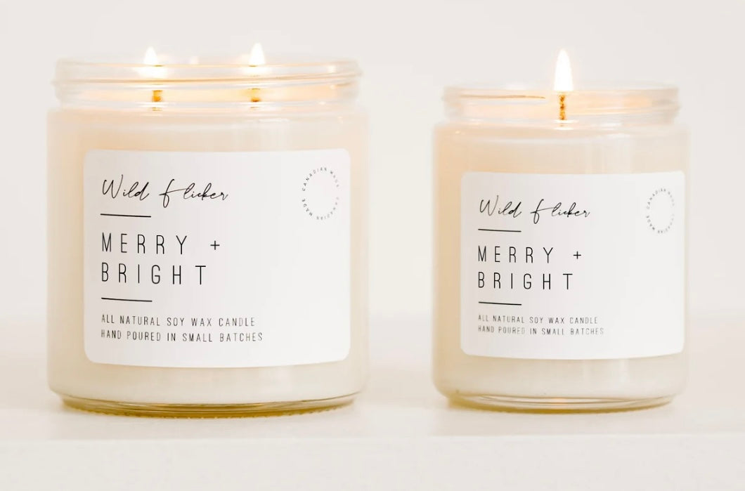 Merry + Bright Double Wick Candle
