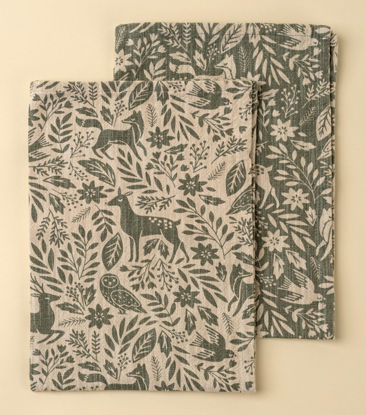 Cotton tea Towels set of 2 - Sage