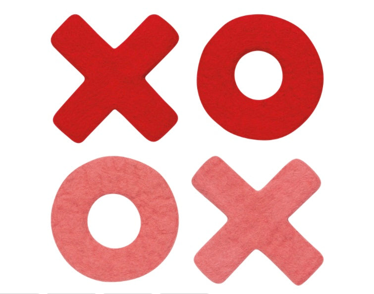 XO Felt Wool Coaster Set of 4