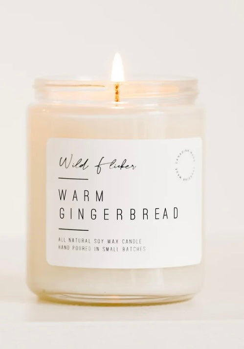 Warm Gingerbread Single Wick Candle