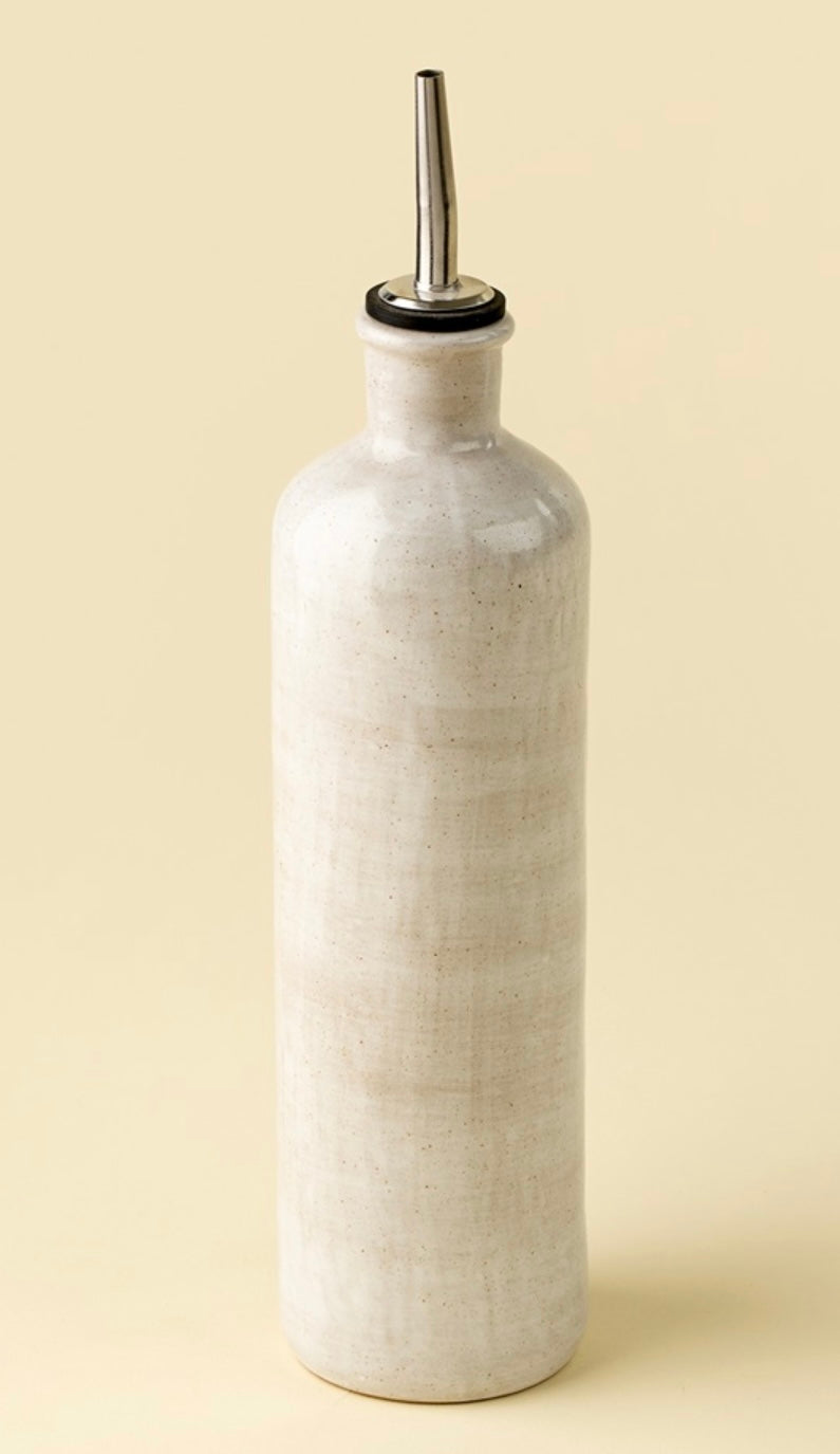 White Ceramic Cruet-Tall