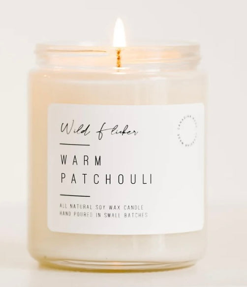 Warm Patchouli Single Wick Candle
