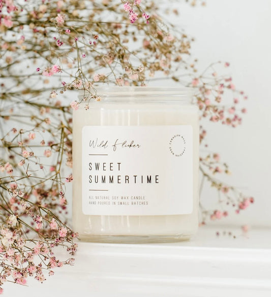 Sweet Summertime Soy Wax Candle-Single Wick