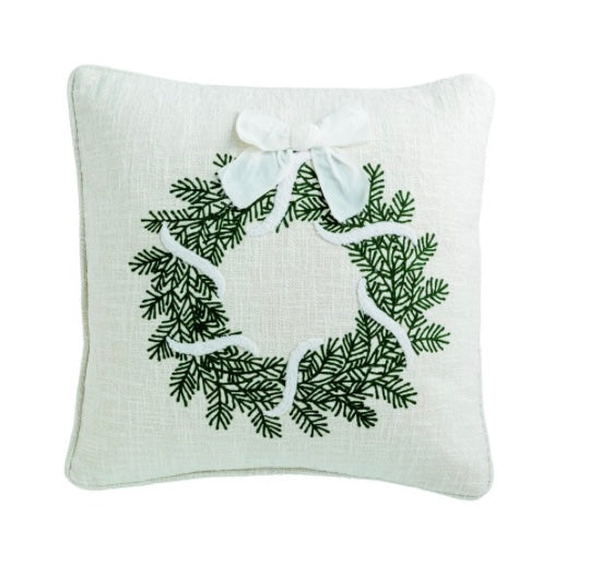 Green Wreath Pillow