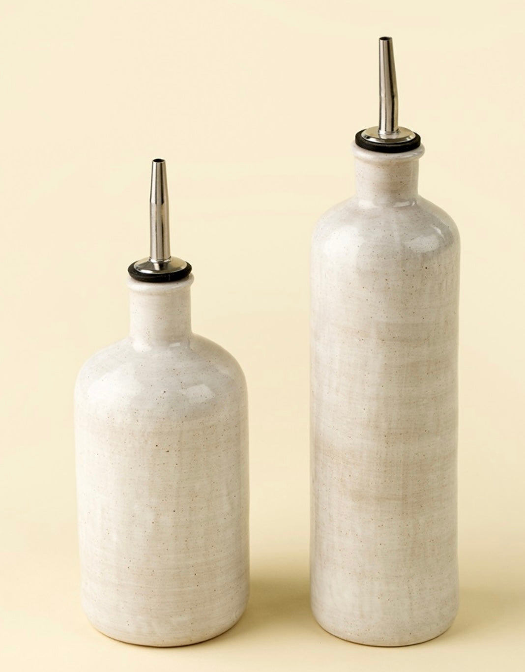 White Ceramic Cruet-Tall