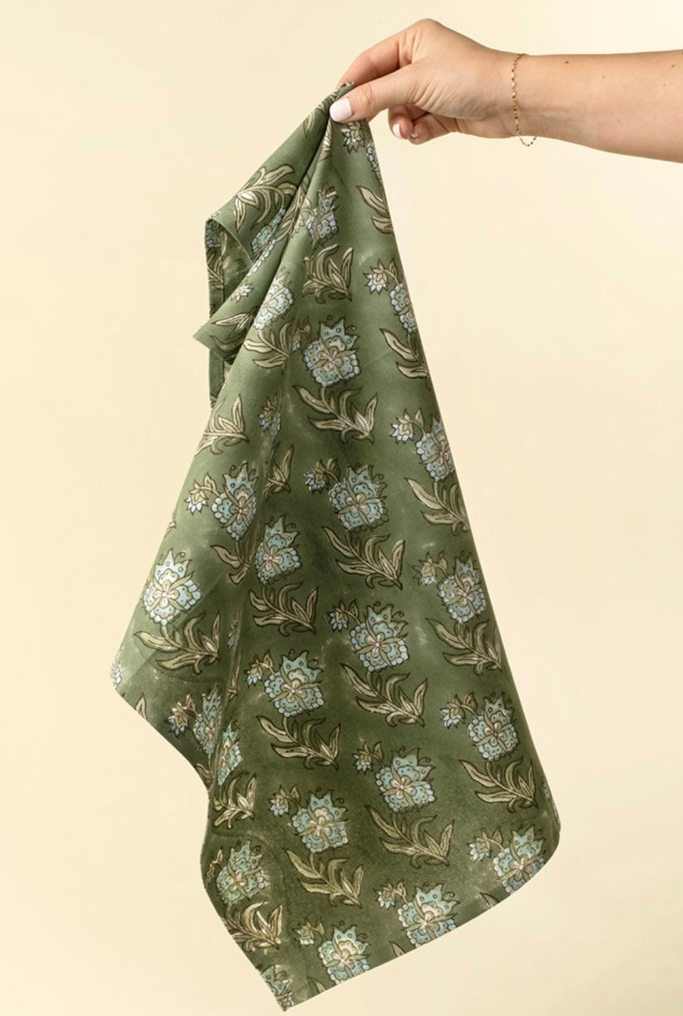 Indaba Elowen Block Print Tea Towels-Set of 2