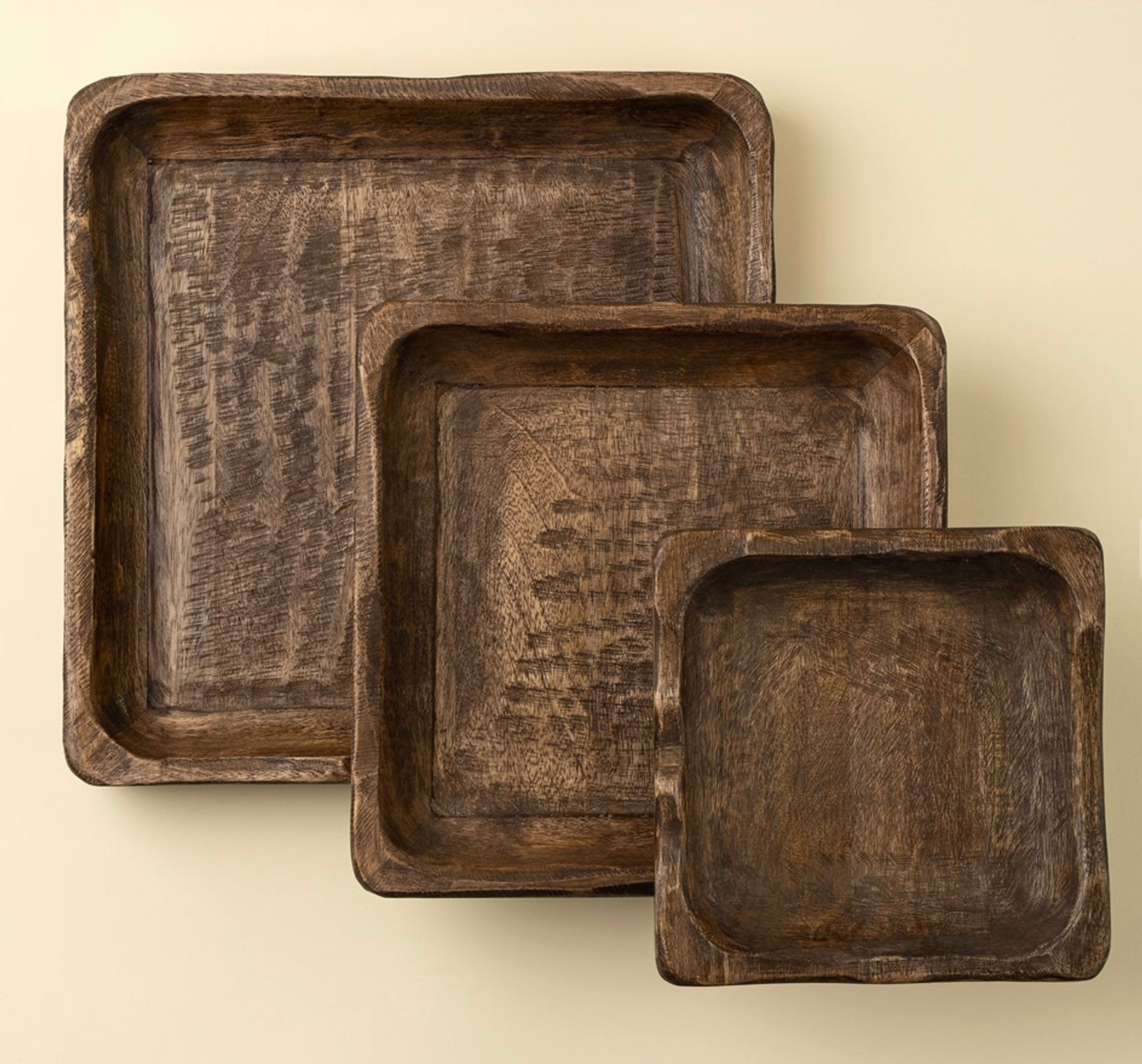 Briar Wood Square Tray-Large