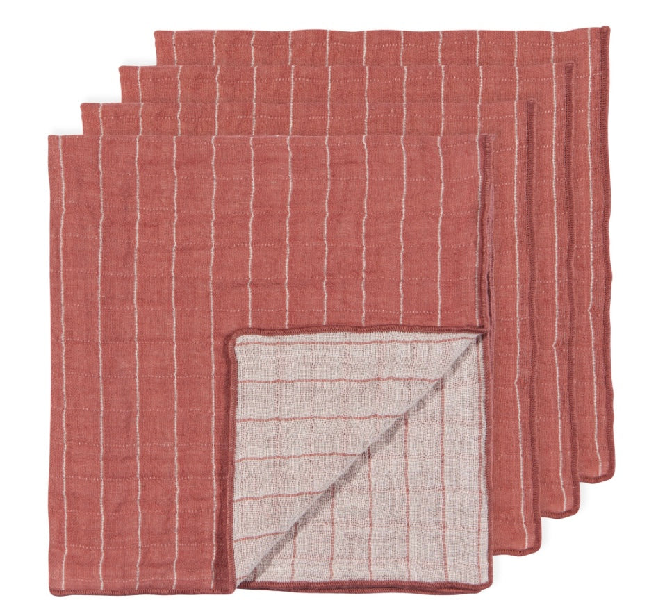 Double Weave Napkins Set of 4-Canyon Rose