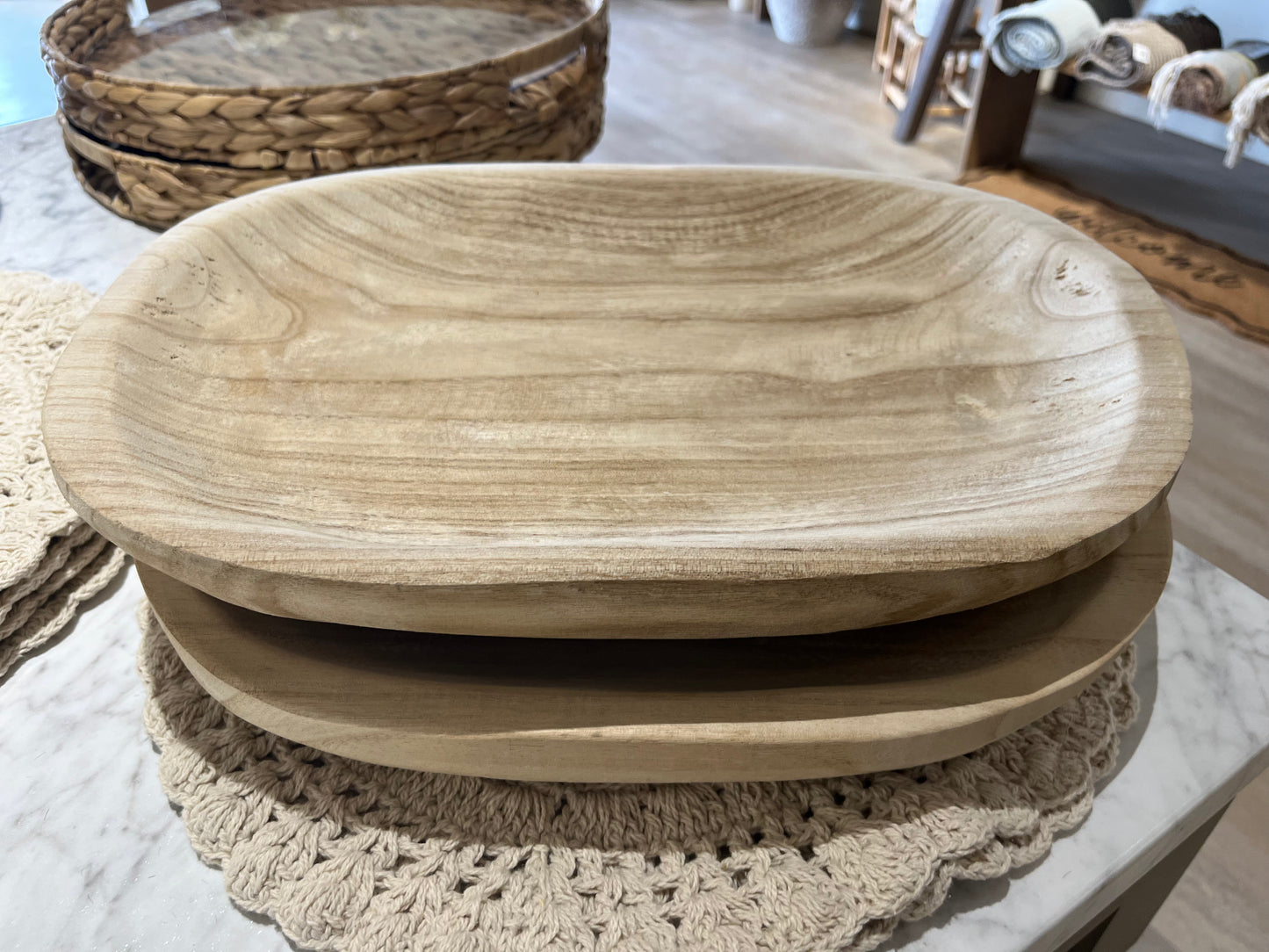 Palownia Wood Bowl-Rounded