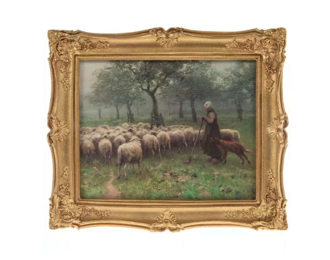 Shepherd and Sheep Wall Art