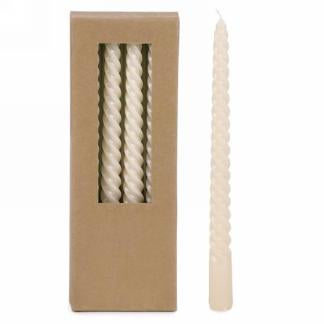 Twisted dinner candle - ivory (2)