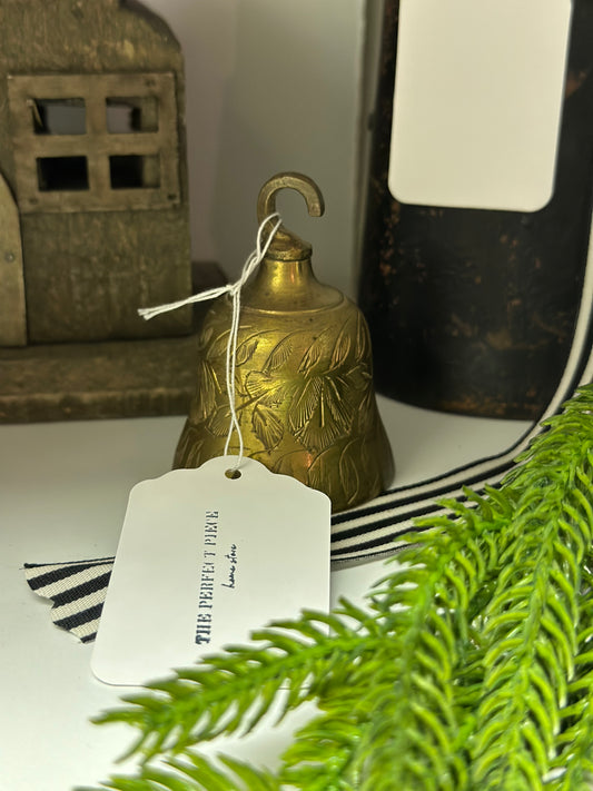 Mini Brass Floral Bell