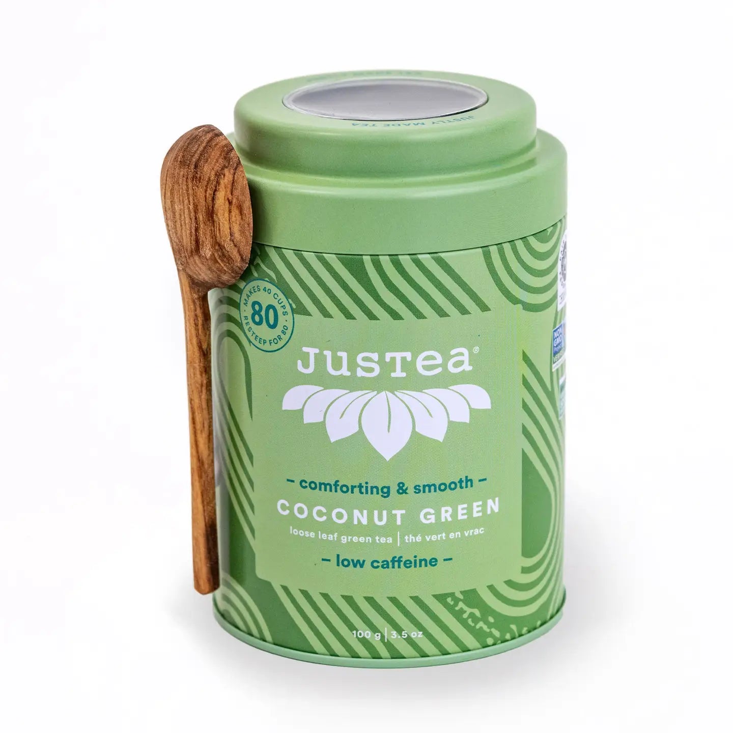 Coconut Green Tea Tin and Spoon