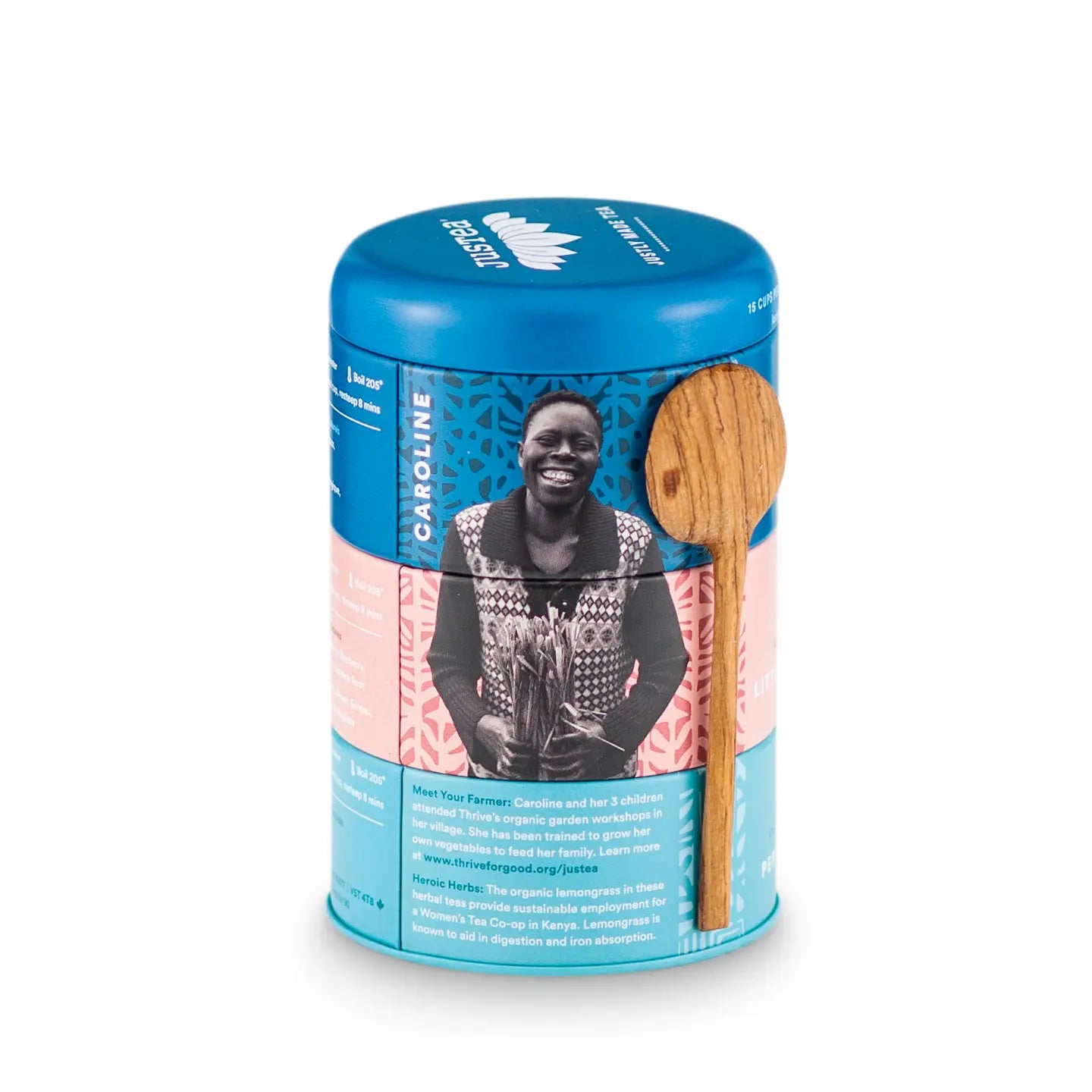 Herbal Tea trio Tin and Spoon