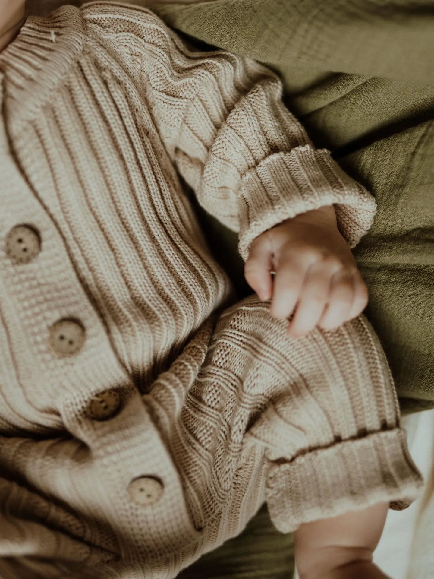 Knit Romper-Honey Oat