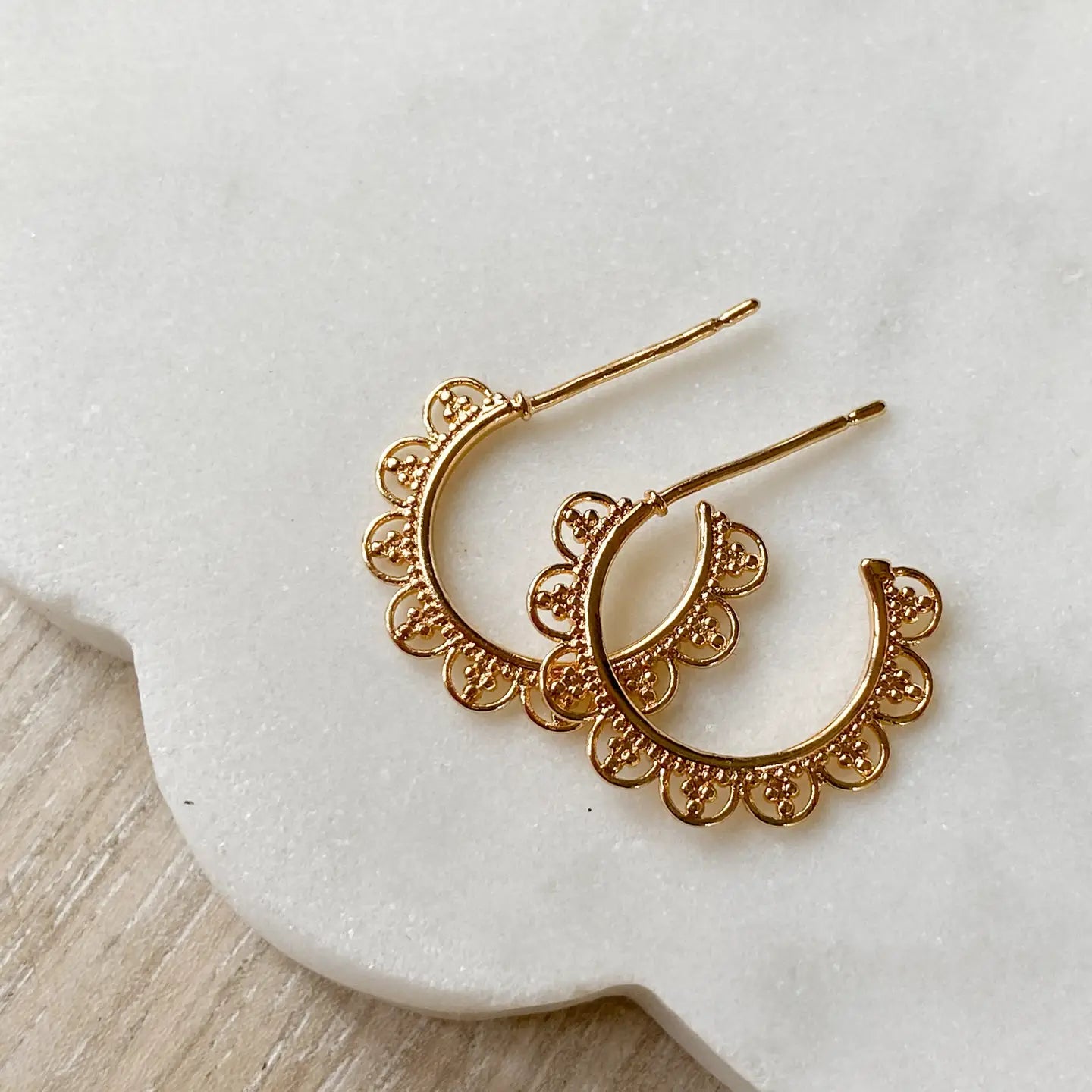 Lace Hoop Earrings