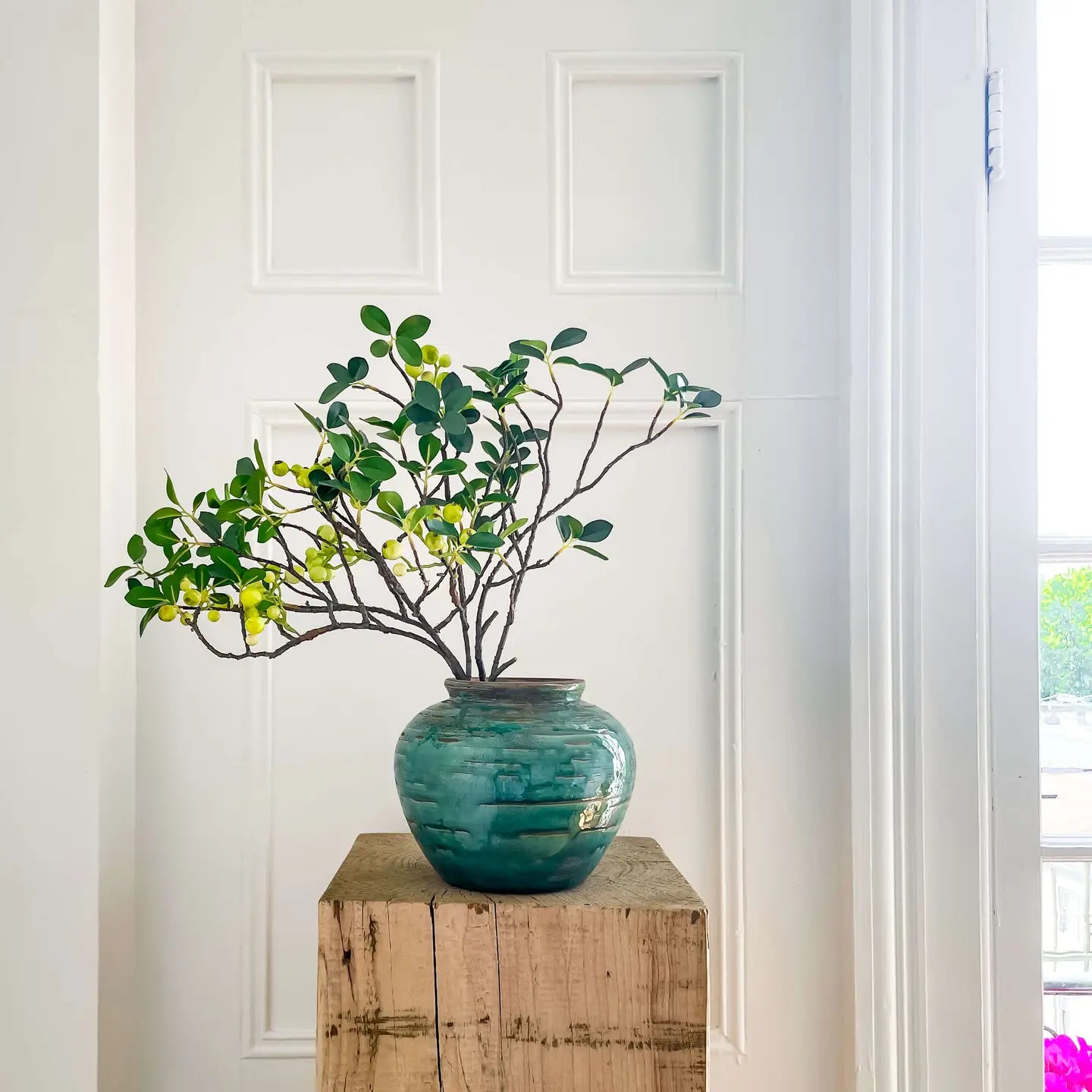 Selva Emerald Vintage-Style Vase-Large