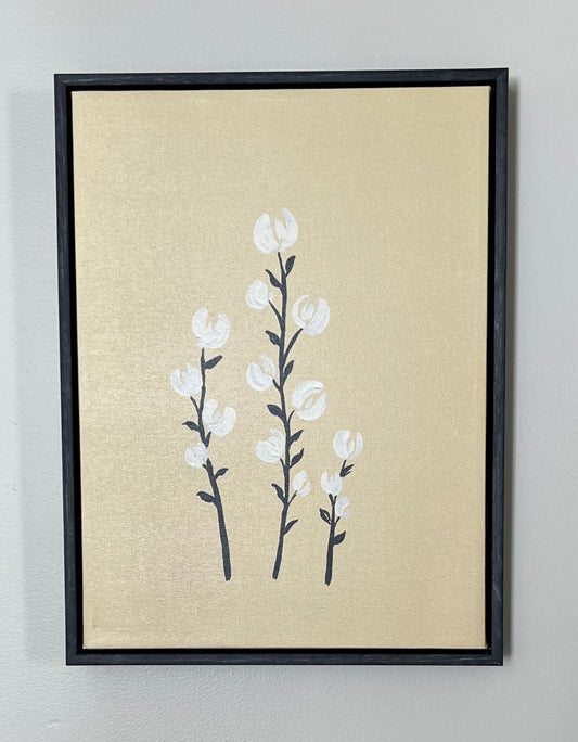 White Flowers Wall Art