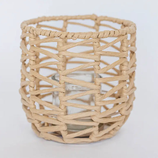 Brown Willow Tea Light Candle Holder