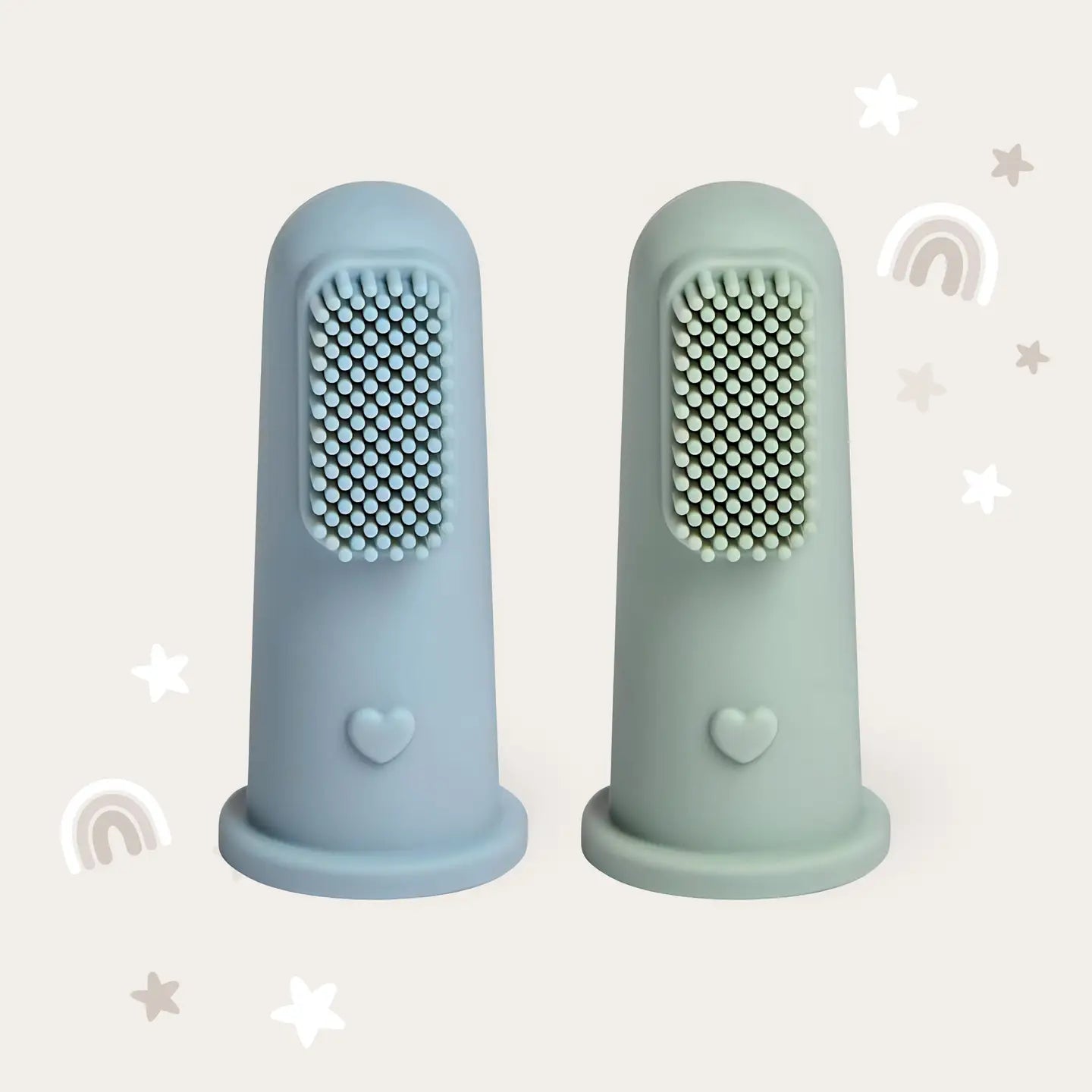 Infant Toothbrush-Sage/Blue and Pink/Almond