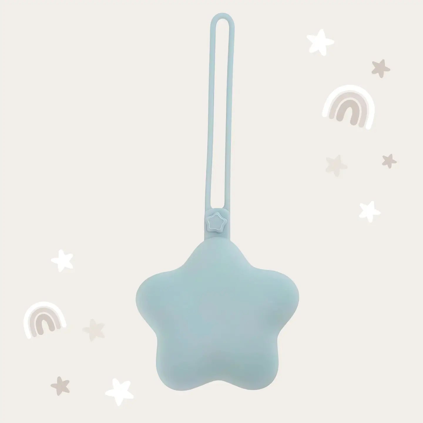 Star Pacifier Holder Case-Blue/Pink/Almond