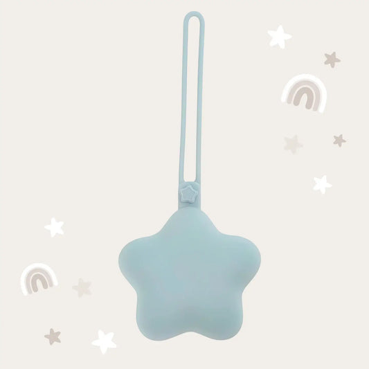 Star Pacifier Holder Case-Blue/Pink/Almond
