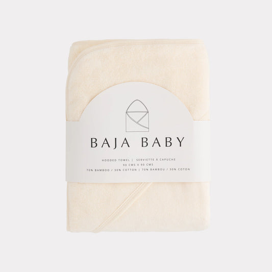 Bamboo/Cotton Hooded Towel-Cream