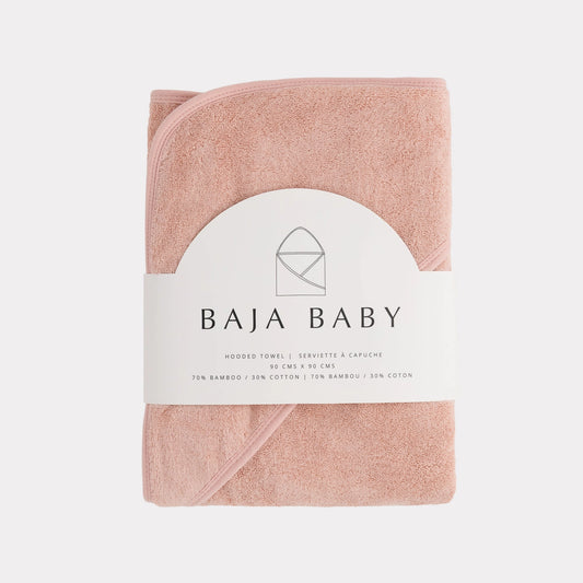 Bamboo/Cotton Hooded Towel-Rose